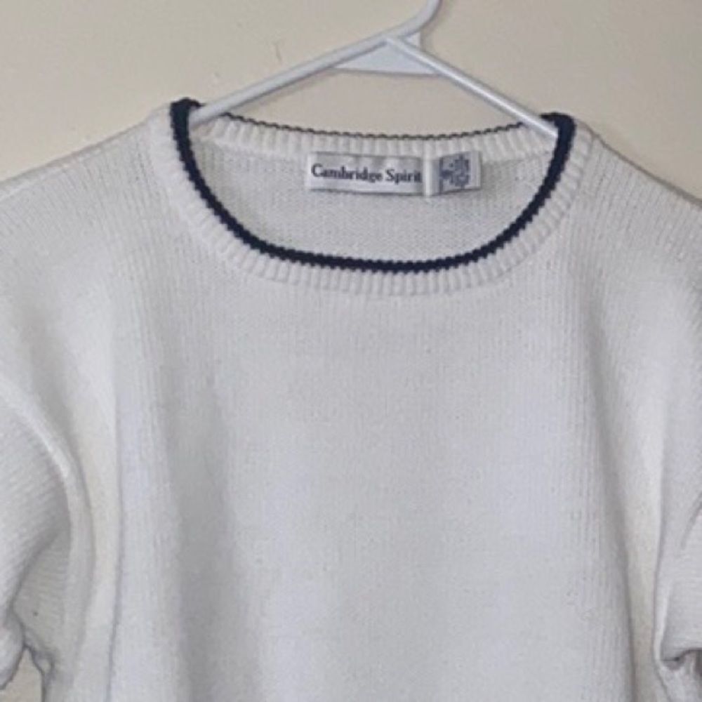 Cambridge Spirit 💯 Cotton Knit Women Top Size M - Picture 3 of 9